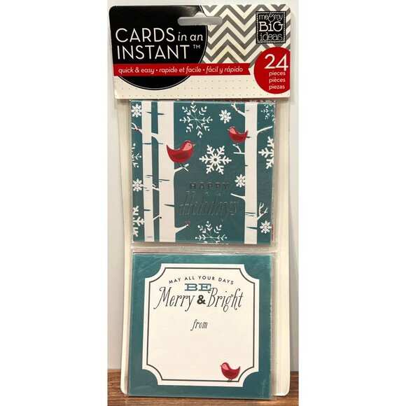 CEL-06 Cards in an Instant Magic Holiday Greeting Card Making Kit 24 Pieces - Picture 1 of 3